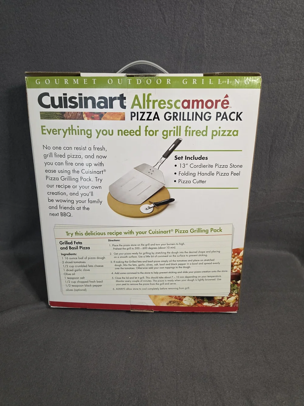 Cuisinart Alfrescamoré Pizza Grilling Pack - White/Green/Red